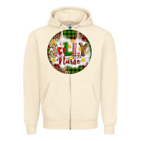 Sandshell Christmas Jolly Nurse Zipper Hoodie - Artiststas