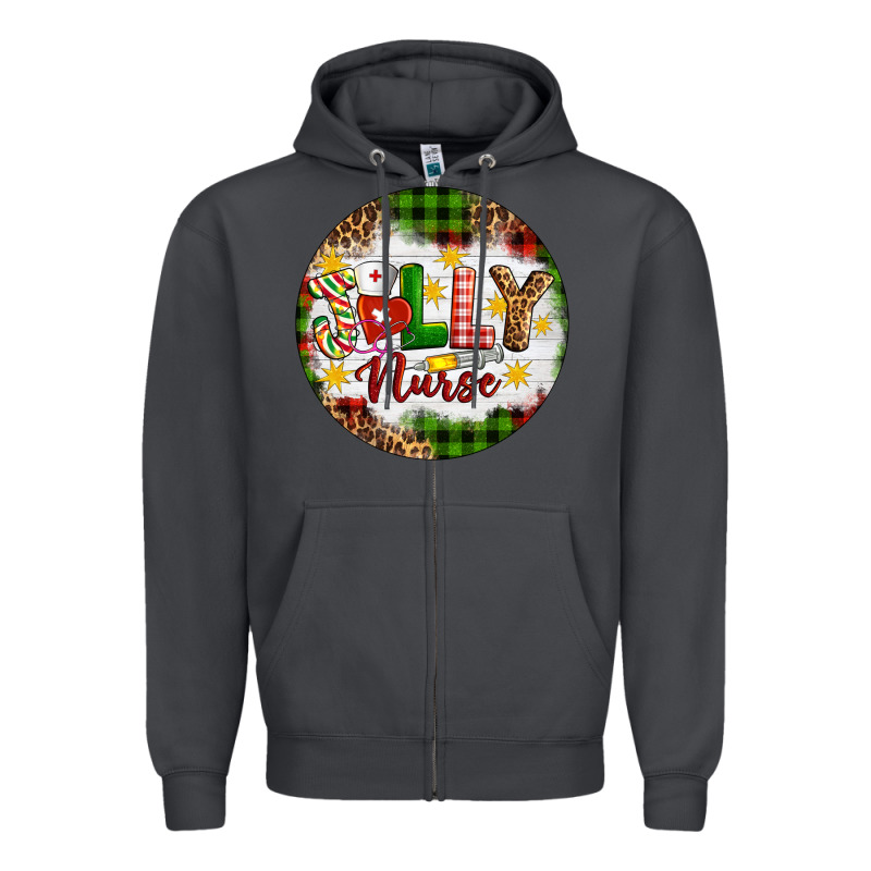 Christmas Jolly Nurse Zipper Hoodie by Artiststas | Teevron