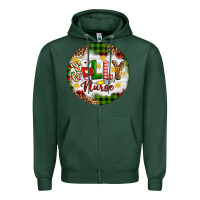 Sports Green Christmas Jolly Nurse Zipper Hoodie - Artiststas