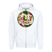 White Christmas Jolly Nurse Zipper Hoodie - Artiststas