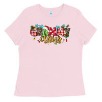Bubblegum Pink Grammy Claus Ladies Tee - texasbilliewilder