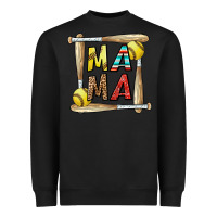 Black softball mama Heavyweight Sweatshirt - CowhideDigitalArt