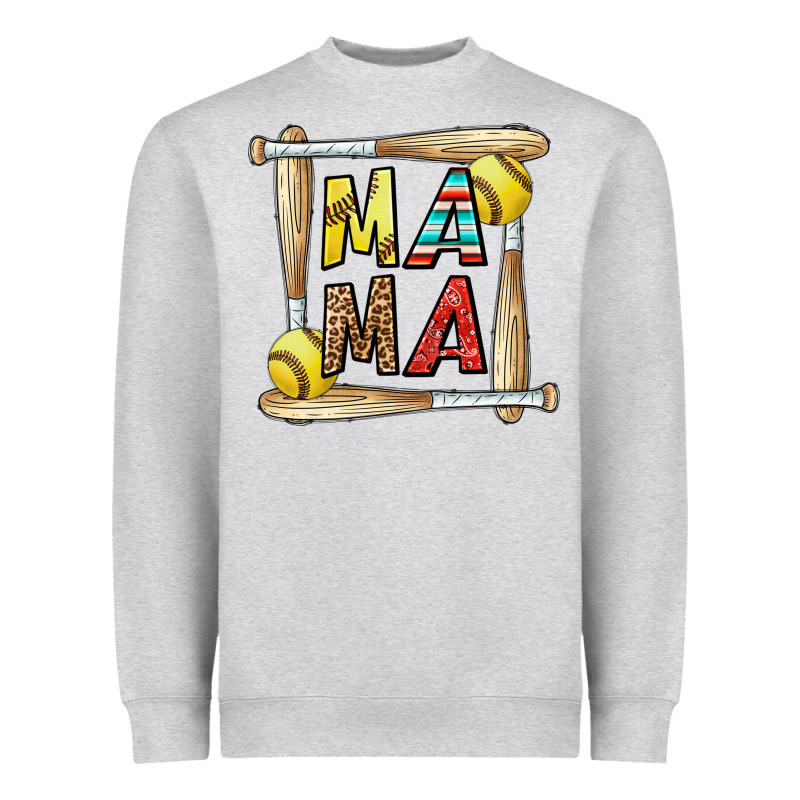 Softball Mama Heavyweight Sweatshirt by CowhideDigitalArt | Teevron