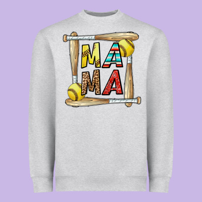 Softball Mama Heavyweight Sweatshirt Designed By Cowhidedigitalart