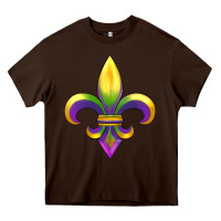 Chocolate Brown mardi gras Heavy Core Tee - RanaPortraitStore