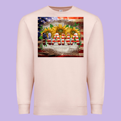 Patriotic Nana Premium Sweatshirt Designed By Barkaloodesign