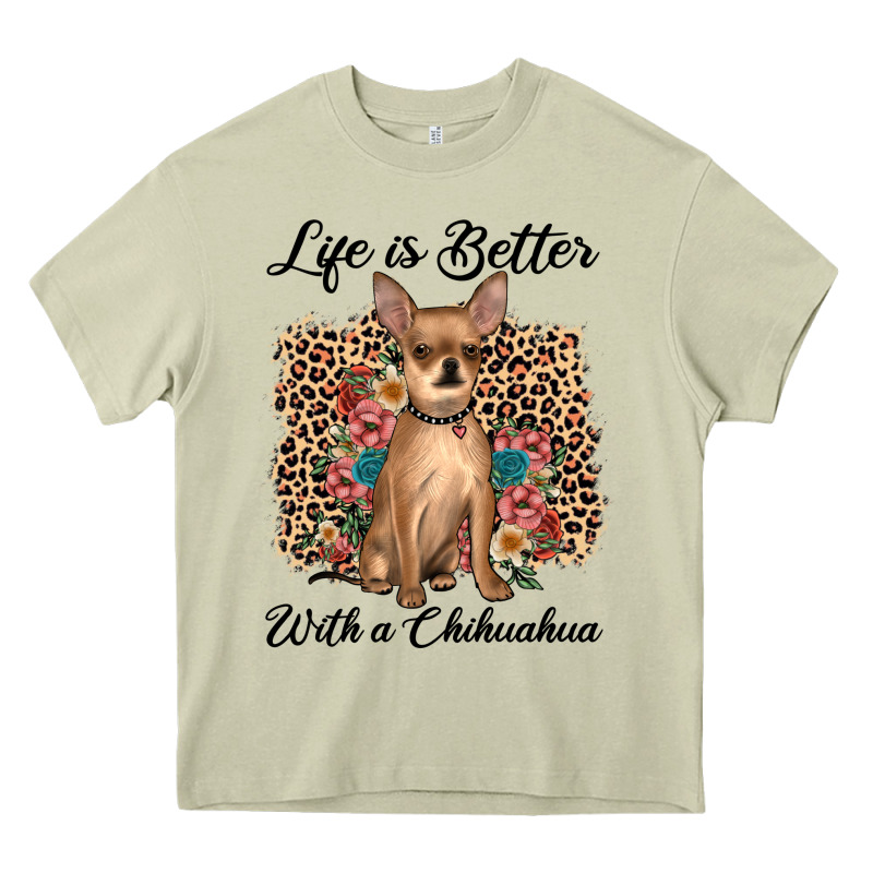 Life Is Better With A Chihuahua Heavy Core Tee by JahusDesignShop | Teevron