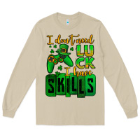 Mushroom St. Patrick's I don't need luck i have skills Long Sleeve Tee - OliviaCreatesArt