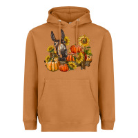 Meerkat donkey sunflower and pumpkin farm Heavyweight Hoodie - BarkalooDesign