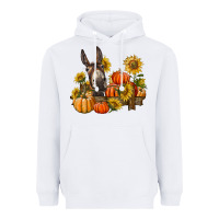 White donkey sunflower and pumpkin farm Heavyweight Hoodie - BarkalooDesign