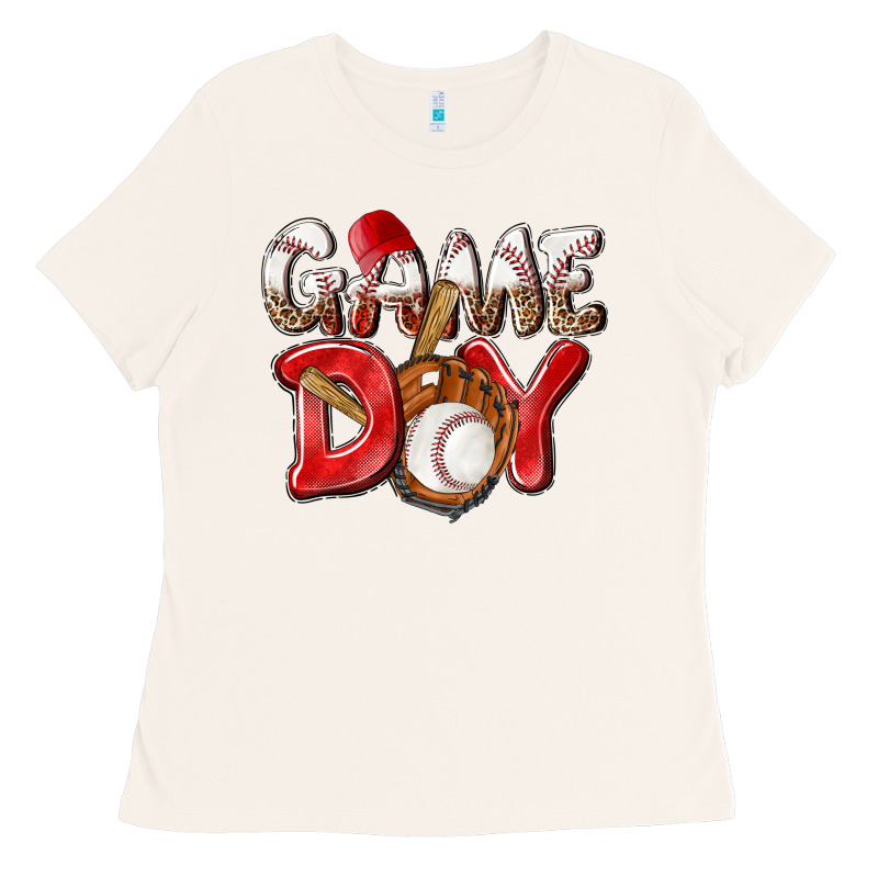 Game Day Baseball Ladies Tee by NancyCooperArtShop | Teevron