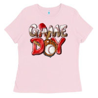 Bubblegum Pink Game day Baseball Ladies Tee - NancyCooperArtShop