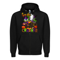 Black spooky cruhser with monster truck Zipper Hoodie - Artiststas