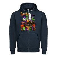 Navy spooky cruhser with monster truck Zipper Hoodie - Artiststas