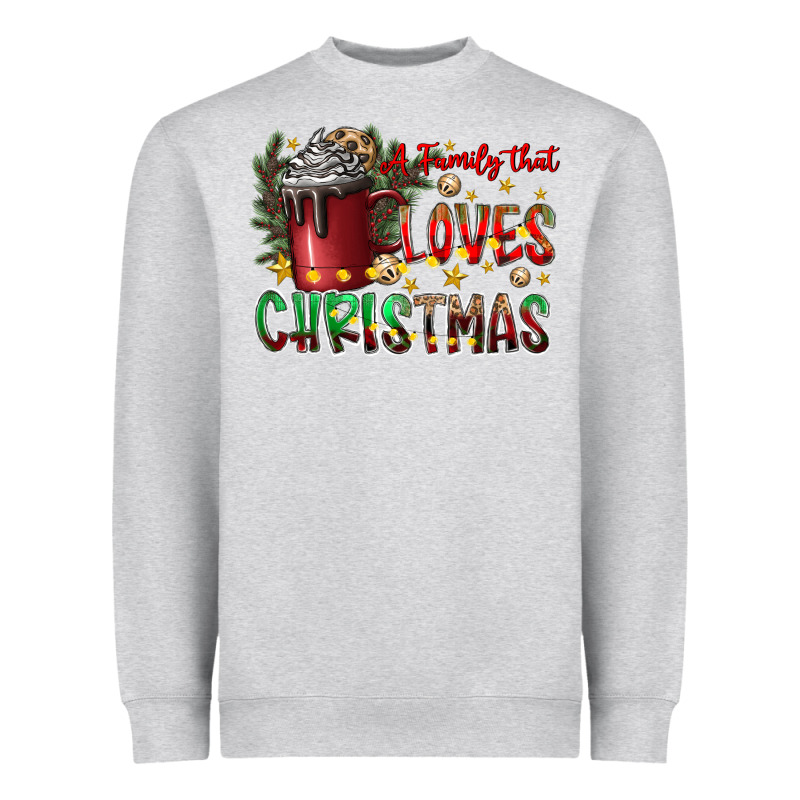 Afamilytloveschristmas Heavyweight Sweatshirt by CowhideDigitalArt | Teevron