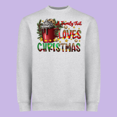 Afamilytloveschristmas Heavyweight Sweatshirt Designed By Cowhidedigitalart