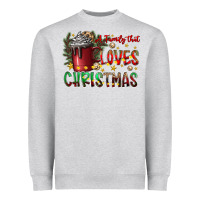 Heather Grey afamilytloveschristmas Heavyweight Sweatshirt - CowhideDigitalArt