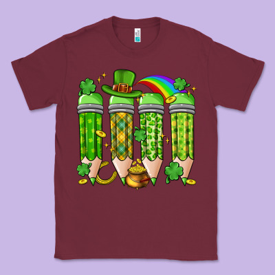 St. Patrick's Day Teacher Pencils Classic Tee Designed By Artiststas