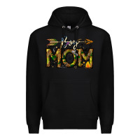Black Boy Mom Premium Hoodie - CowhideDigitalArt