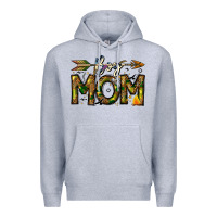 Heather Grey Boy Mom Premium Hoodie - CowhideDigitalArt