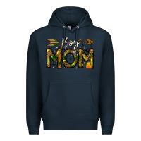 Navy Boy Mom Premium Hoodie - CowhideDigitalArt