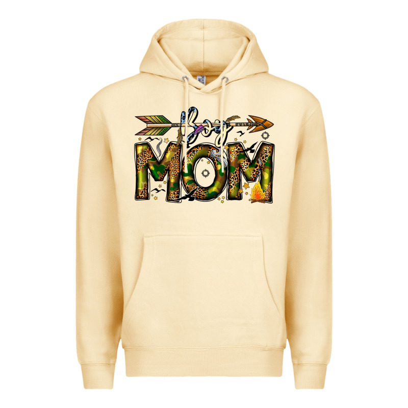 Boy Mom Premium Hoodie by CowhideDigitalArt | Teevron