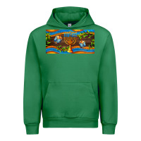 Emerald hanukkah with candlestick Urban Hoodie - AdoDesignShop
