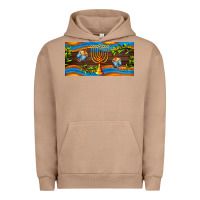 Pigment Burro hanukkah with candlestick Urban Hoodie - AdoDesignShop