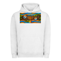Pigment Lunar Rock hanukkah with candlestick Urban Hoodie - AdoDesignShop
