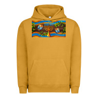 Pigment Peanut Butter hanukkah with candlestick Urban Hoodie - AdoDesignShop