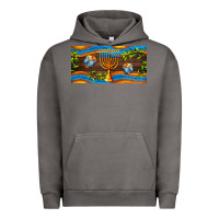 Pigment Tornado hanukkah with candlestick Urban Hoodie - AdoDesignShop