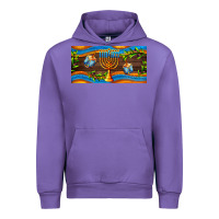 Tulip hanukkah with candlestick Urban Hoodie - AdoDesignShop