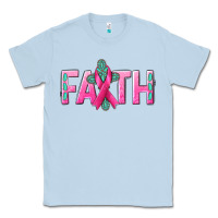 Dusty Blue Cancer Faith with gemstone Classic Tee - NancyCooperArtShop
