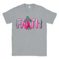 Heather Grey Cancer Faith with gemstone Classic Tee - NancyCooperArtShop