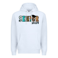 White Western Senior 2024 Premium Hoodie - RanaPortraitStore