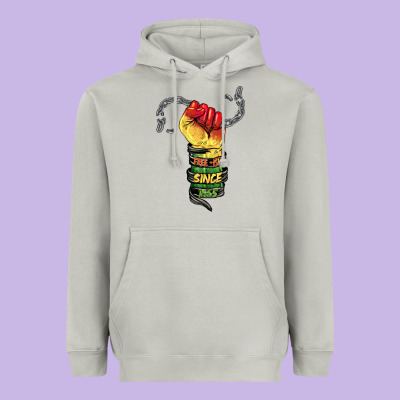 Free Ish Since 1865 Heavyweight Hoodie Designed By Barkaloodesign