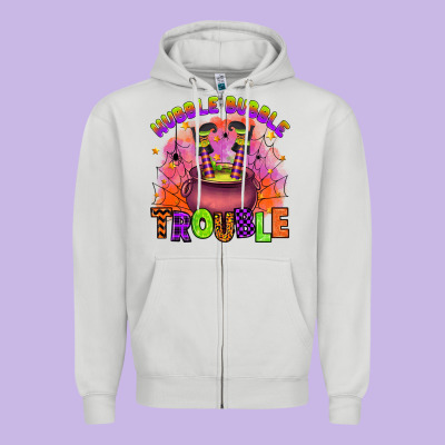 Hubble Bubble Trouble Zipper Hoodie Designed By Artiststas
