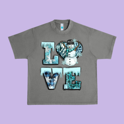 Love Winter Urban Heavy Tee Designed By Cowgirlartshop