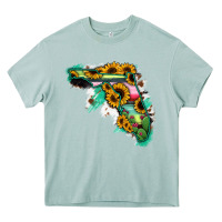 Arona Florida Map with Sunflower and Serape Cactus Heavy Core Tee - Bettercallsaul