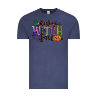Vintage Denim resting witch face Vintage Tee - CowGirlArtShop