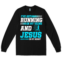 Christian Runner Half Marathon Running Race Jesus Gift Long Sleeve Tee | Teevron