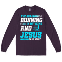 Plum Christian Runner Half Marathon Running Race Jesus Gift Long Sleeve Tee - trangStudio