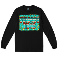 Black summer time glitter pineable Long Sleeve Tee - CowCowDesign