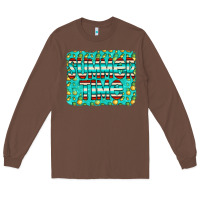 Chestnut summer time glitter pineable Long Sleeve Tee - CowCowDesign