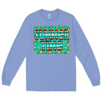 Colony Blue summer time glitter pineable Long Sleeve Tee - CowCowDesign