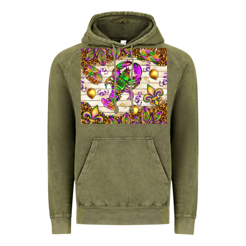 Mardi Gras With Crab Tumbler Vintage Hoodie by HowdyJamesFarm | Teevron