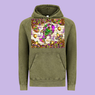 Mardi Gras With Crab Tumbler Vintage Hoodie Designed By Howdyjamesfarm