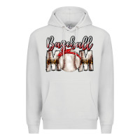 Dove Grey Baseball Mom Premium Hoodie - CowhideDigitalArt