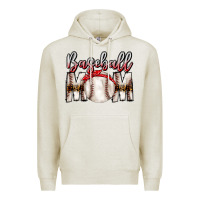 Oatmeal Heather Baseball Mom Premium Hoodie - CowhideDigitalArt