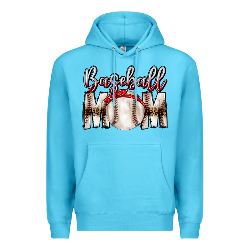 Baseball Mom Premium Hoodie by CowhideDigitalArt | Teevron